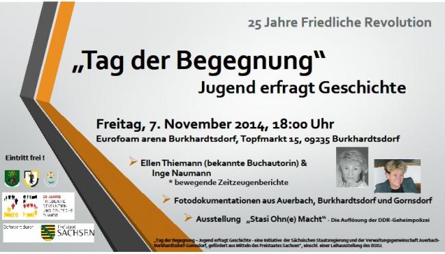 Plakat Tag der Begegnung am 07 11 2014